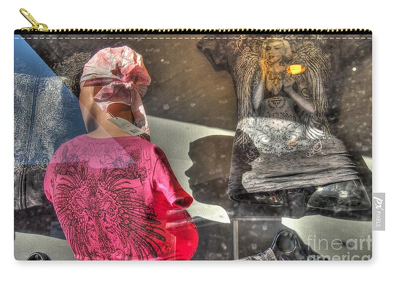 Reflections Zip Pouch featuring the photograph Marilyn's Shadow by Anthony Wilkening