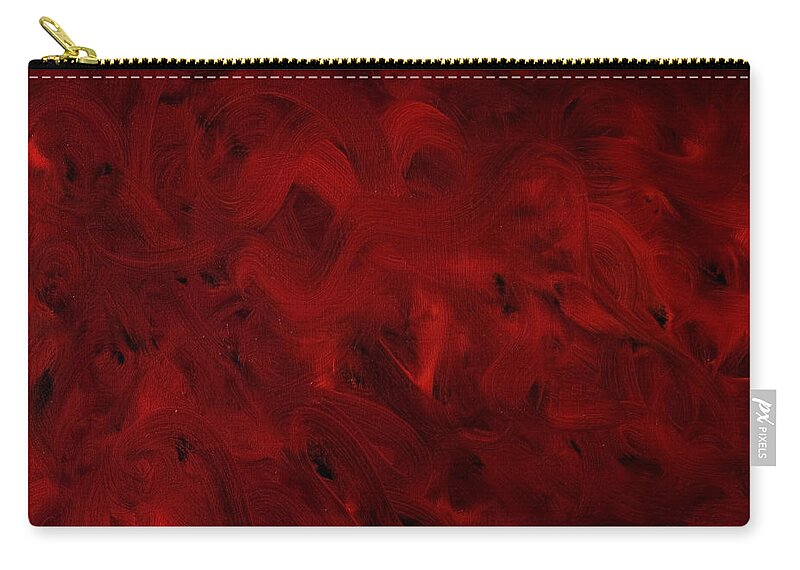 Abstract Zip Pouch featuring the painting Mars Swirl II by Shannon Grissom