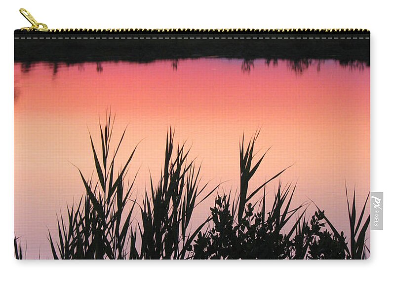Marsh Zip Pouch featuring the photograph Marsh sunset by Clara Sue Beym