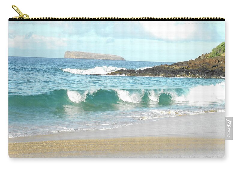 Beach Zip Pouch featuring the photograph Maui Hawaii Beach by Rebecca Margraf