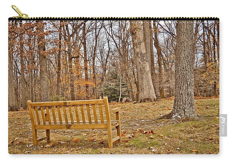 Meditate Zip Pouch featuring the photograph Meditation At Valley Forge by Trish Tritz