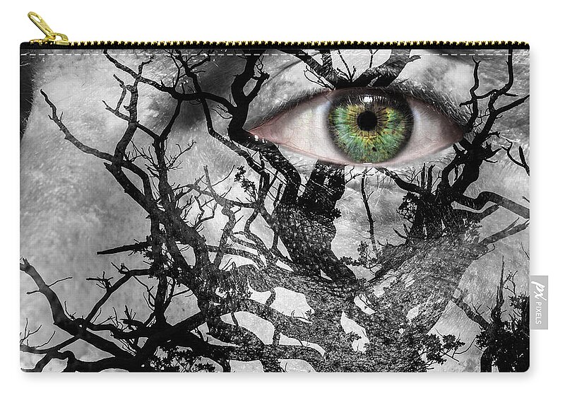 Abstract Zip Pouch featuring the photograph Medusa Tree by Semmick Photo