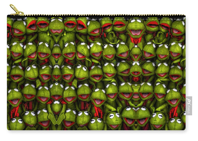 Fair Zip Pouch featuring the photograph Meet the Froggers by Wayne Sherriff