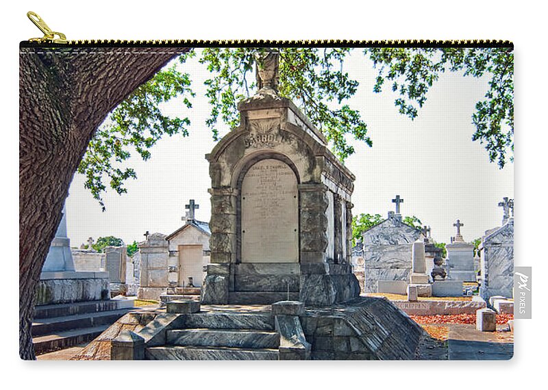 Metairie Cemetery Zip Pouch featuring the photograph Metairie Cemetery by Steve Harrington