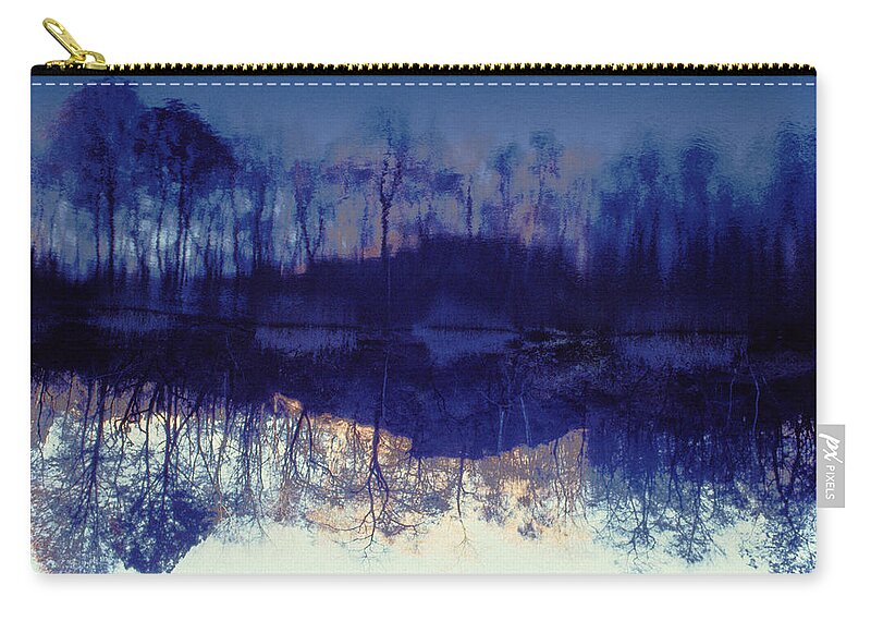 Reflection Zip Pouch featuring the photograph Mirror Pond in The Berkshires by Tom Wurl