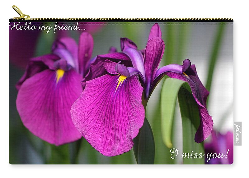 Card Zip Pouch featuring the photograph Miss You by Deborah Crew-Johnson