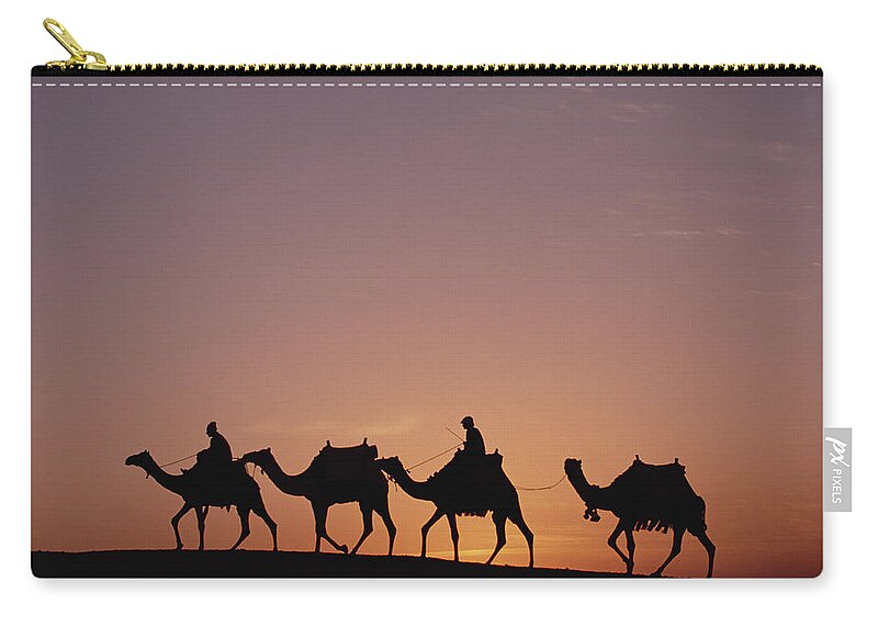 Mp Zip Pouch featuring the photograph Modern Egyptians Riding Domesticated by Gerry Ellis