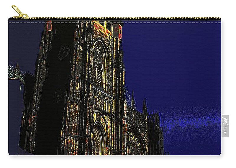 Prague Zip Pouch featuring the photograph Moonlight 2 by Arturas Slapsys