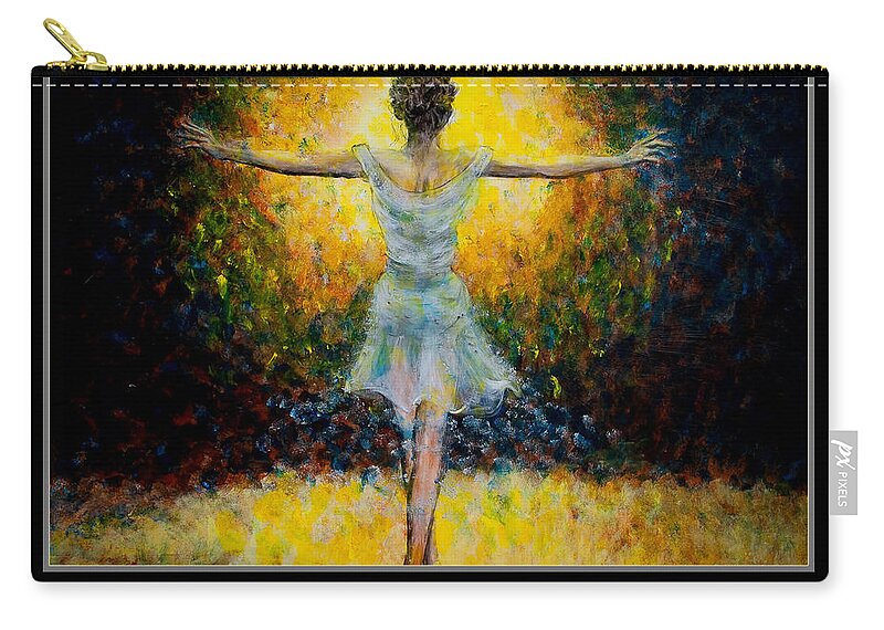 Once In A Lifetime Zip Pouch featuring the painting Motivational Encouragement by Nik Helbig
