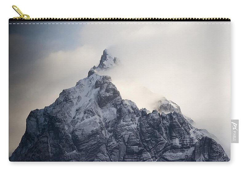 00429501 Zip Pouch featuring the photograph Mountain Peak In The Salvesen Range by Flip Nicklin