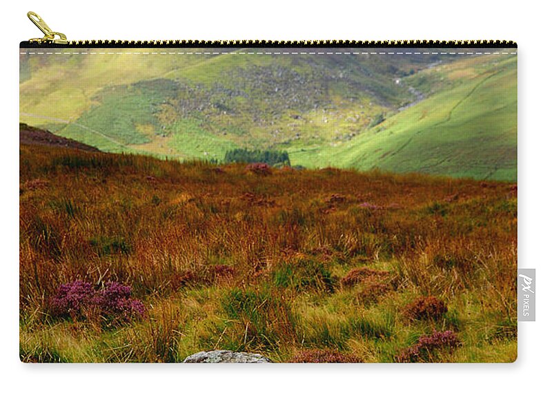 Jenny Rainbow Fine Art Photography Zip Pouch featuring the photograph Multicolored Hills of Wicklow. Ireland by Jenny Rainbow