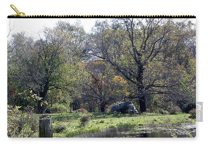 Pond Zip Pouch featuring the photograph Natural Setting by Kim Galluzzo