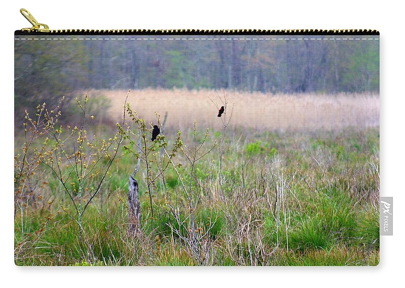 Marshland Carry-all Pouch featuring the photograph Nature On The Marsh by Kim Galluzzo Wozniak