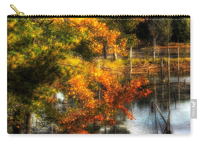 Country Zip Pouch featuring the photograph Niels' Third Pond by John Herzog