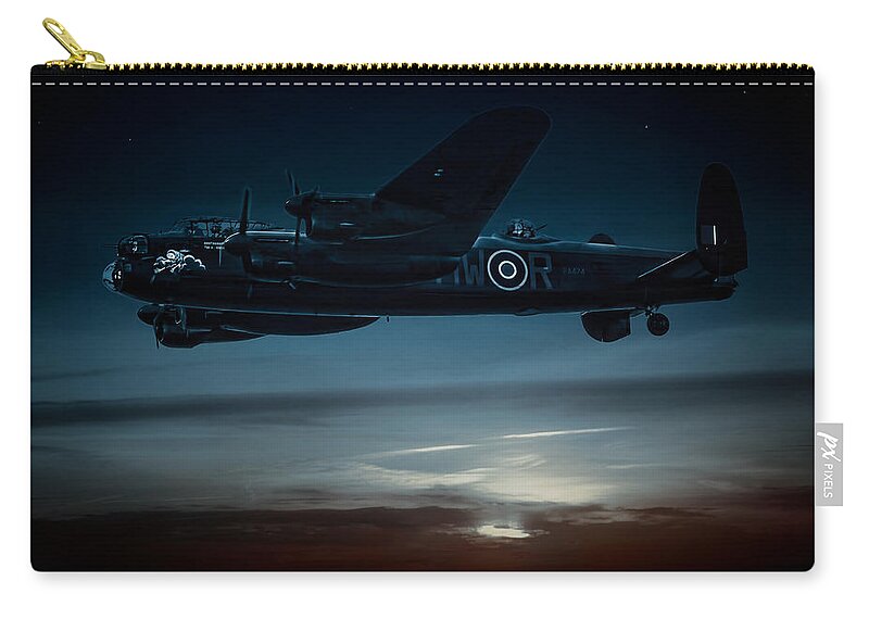 Lancaster Zip Pouch featuring the photograph Nightflight by Chris Lord