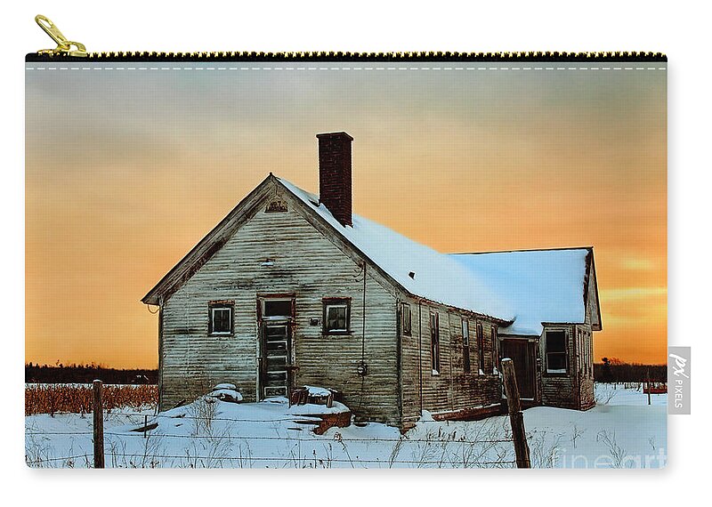 Farm Zip Pouch featuring the photograph No. 7 County Line Road by Terry Doyle