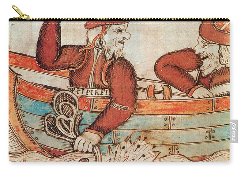 Norse Zip Pouch featuring the photograph Norse Mythology Thors Fishing Trip by Photo Researchers