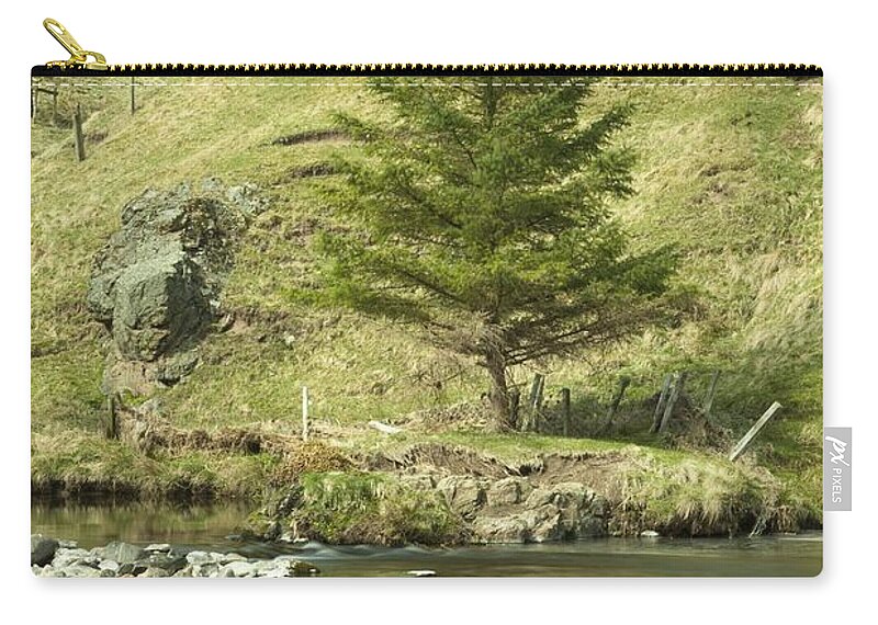England Zip Pouch featuring the photograph Northumberland, England A River Flowing by John Short