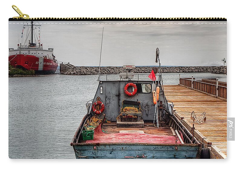 Boat Zip Pouch featuring the photograph Old Bucket by Terry Doyle
