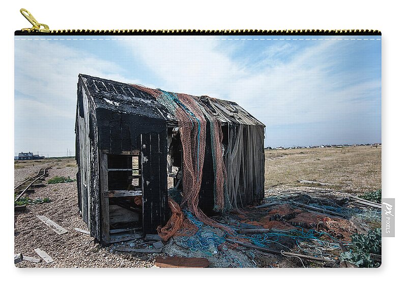 Boat Zip Pouch featuring the photograph Old Fishermans Hut by Dawn OConnor