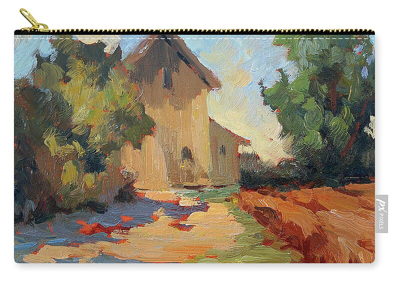 Old Mill Zip Pouch featuring the painting Old Mill Provence by Diane McClary