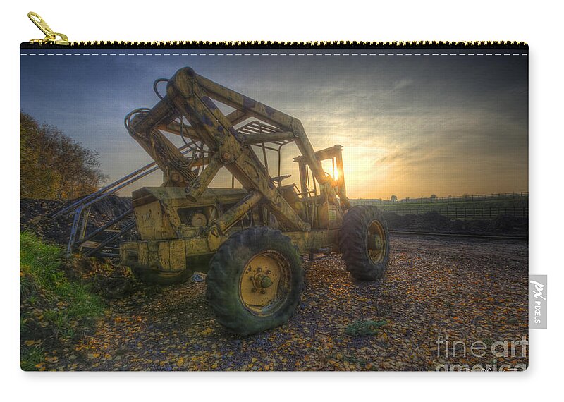 Art Carry-all Pouch featuring the photograph Oldskool Forklift by Yhun Suarez