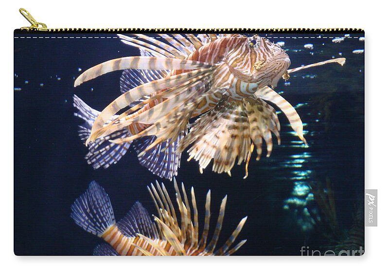 Lionfish Carry-all Pouch featuring the photograph On the Prowl by Vonda Lawson-Rosa