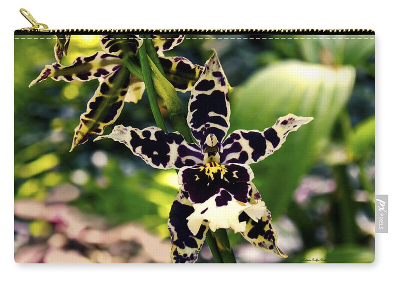 Fine Art Photography Zip Pouch featuring the photograph Orchid Study by Patricia Griffin Brett