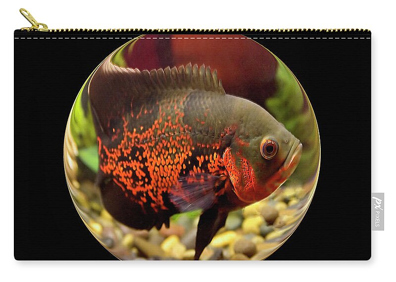 Endre Zip Pouch featuring the photograph Oscar In A Bubble by Endre Balogh