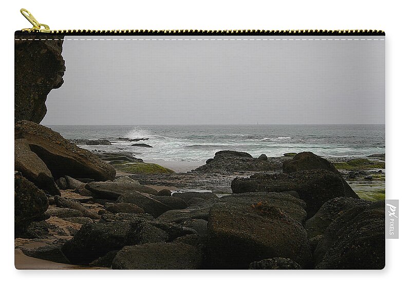 Pacific Zip Pouch featuring the photograph Pacific Coast by Karen Harrison Brown