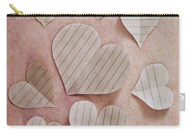 Paper Zip Pouch featuring the photograph Papier D'amour by Priska Wettstein
