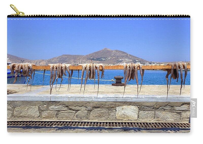 Naoussa Zip Pouch featuring the photograph Paros - Cyclades - Greece by Joana Kruse