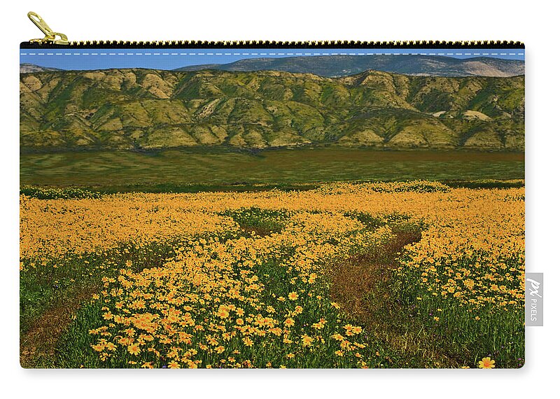 Wildflowers Zip Pouch featuring the photograph Path through the Wildflowers by Beth Sargent