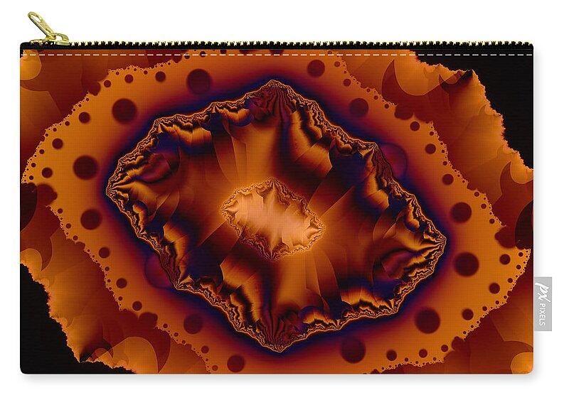 Fractal Art Zip Pouch featuring the digital art Pieces of Nature by Debra Martelli