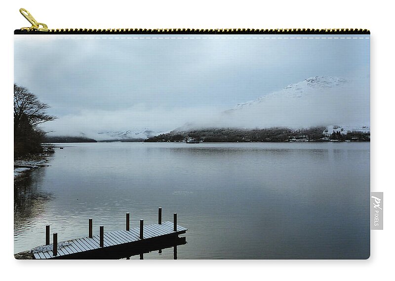 Loch Goil Zip Pouch featuring the photograph Pier on the Loch by Lynn Bolt