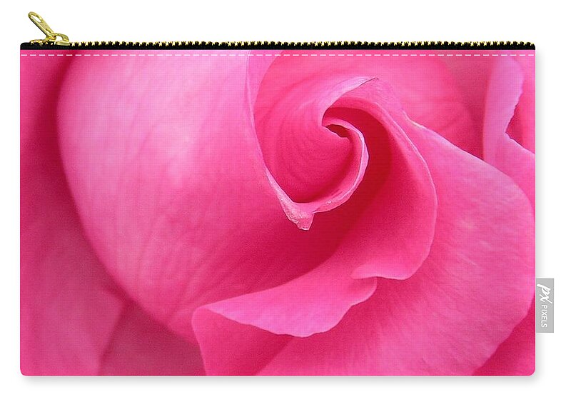 Floral Zip Pouch featuring the photograph Pink Rose by Mark Gilman