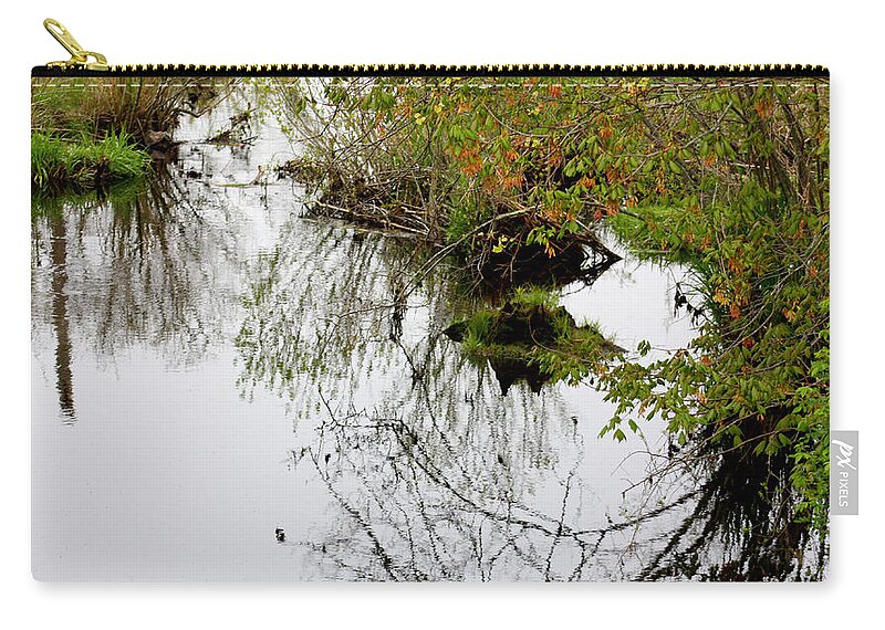 Color Photography Carry-all Pouch featuring the photograph Pondscape by Kim Galluzzo Wozniak