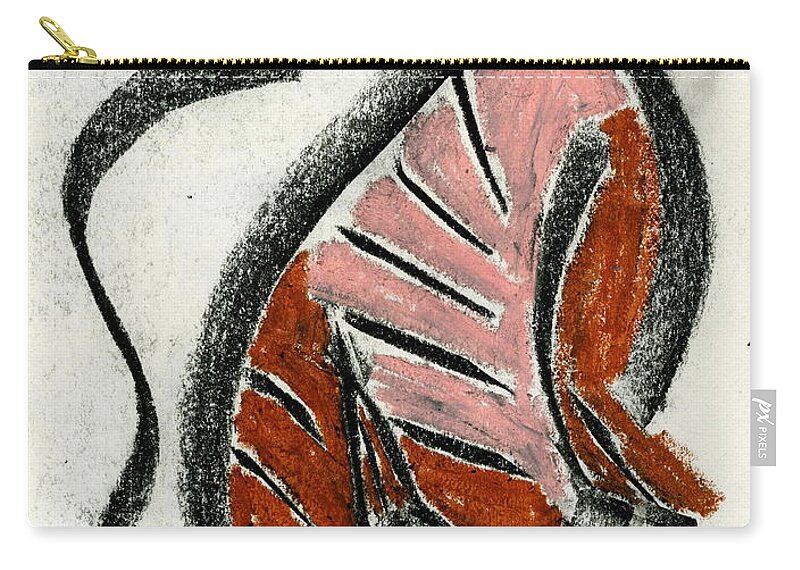 Prehistoric Birth Zip Pouch featuring the painting Prehistoric Birth by Taylor Webb