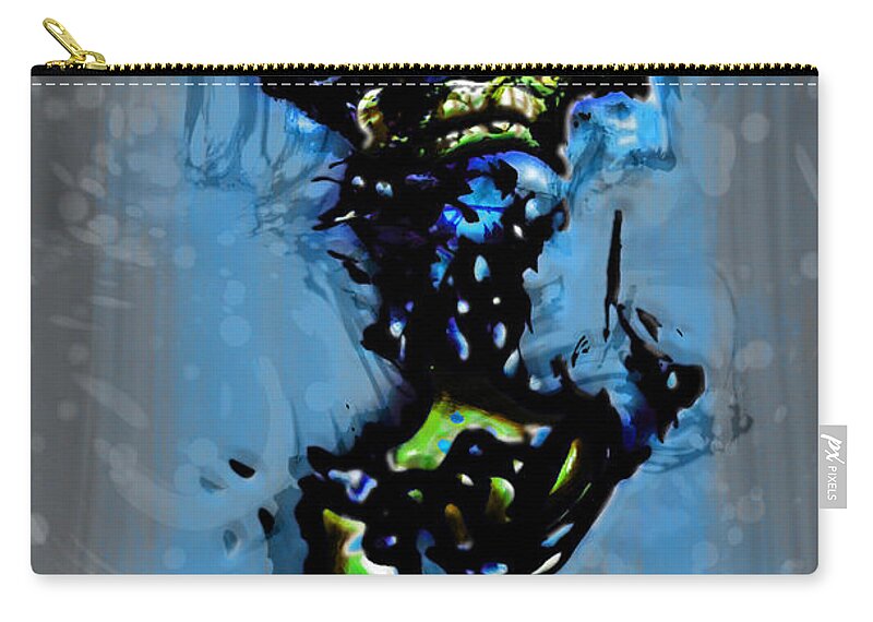 Zombie Cats Zip Pouch featuring the drawing Prom Night by Adam Vance