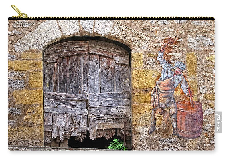 Provence Zip Pouch featuring the photograph Provence Window and Wall Painting by Dave Mills