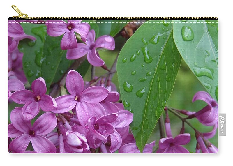 Purple Lilac Carry-all Pouch featuring the photograph Purple Lilac by Laurel Best