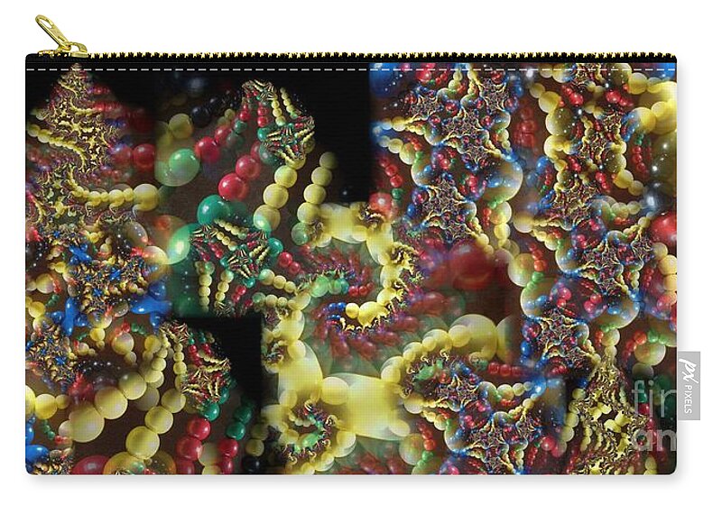 Collage Zip Pouch featuring the digital art Quantum Abacus by Ron Bissett