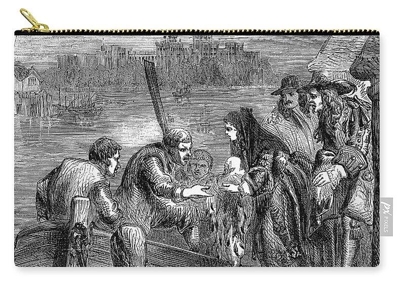 1688 Zip Pouch featuring the photograph Queen Mary Beatrice, 1688 by Granger