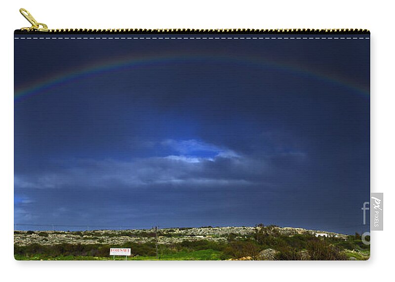 Architecture Zip Pouch featuring the photograph Rainbow by Stelios Kleanthous