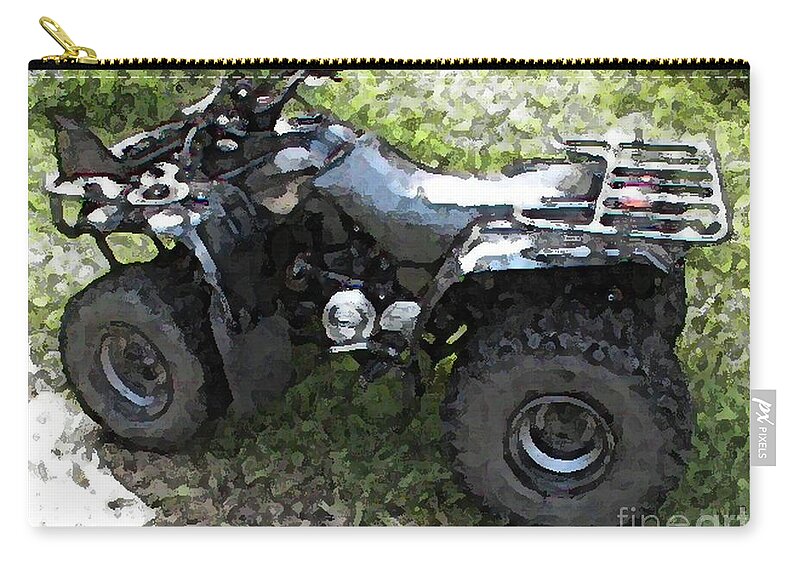 4 Wheeler Zip Pouch featuring the photograph Ready to Ride by George Pedro