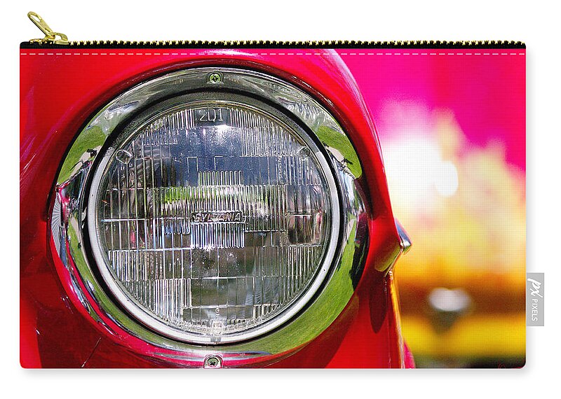 Car Show Zip Pouch featuring the photograph Red Hot by Vicki Pelham
