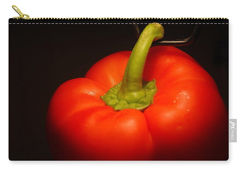 Pepper Zip Pouch featuring the photograph Red Pepper by Richard Bryce and Family