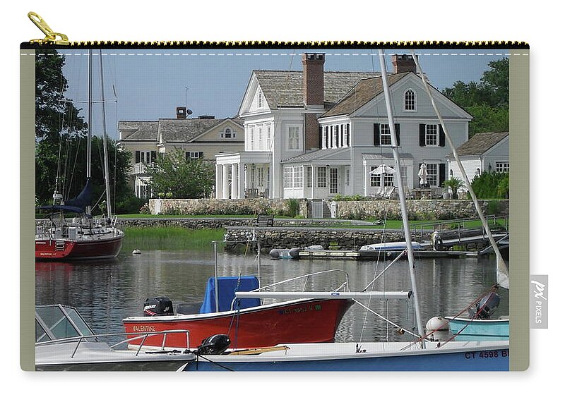 Southport Zip Pouch featuring the photograph Red White Blue by Beth Saffer