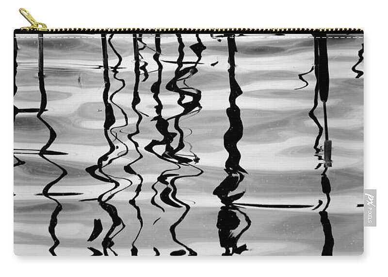 Reeds Zip Pouch featuring the photograph Reeds and Reflections No. 2 by David Gordon