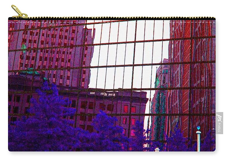 Boston Zip Pouch featuring the photograph Reflecting on Boston by Julie Lueders 